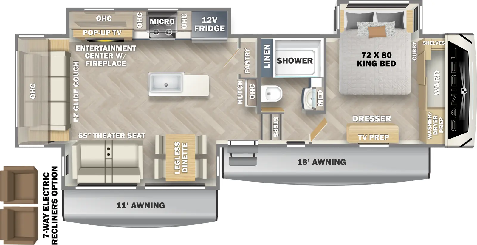 Sanibel 3102RSWB - DSO Floorplan